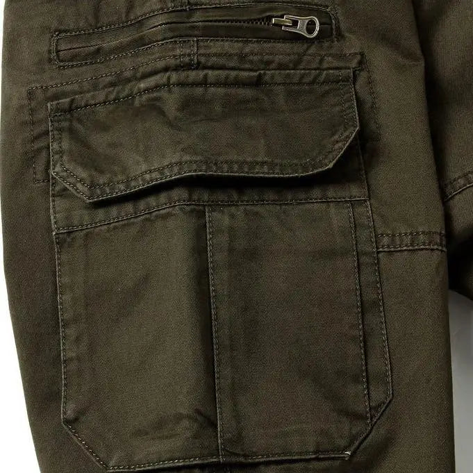 Calças de Trabalho Casuais de Algodão para Homens, Tamanho Grande, Soltas, com Pernas Retas e Múltiplos Bolsos, Resistentes a...