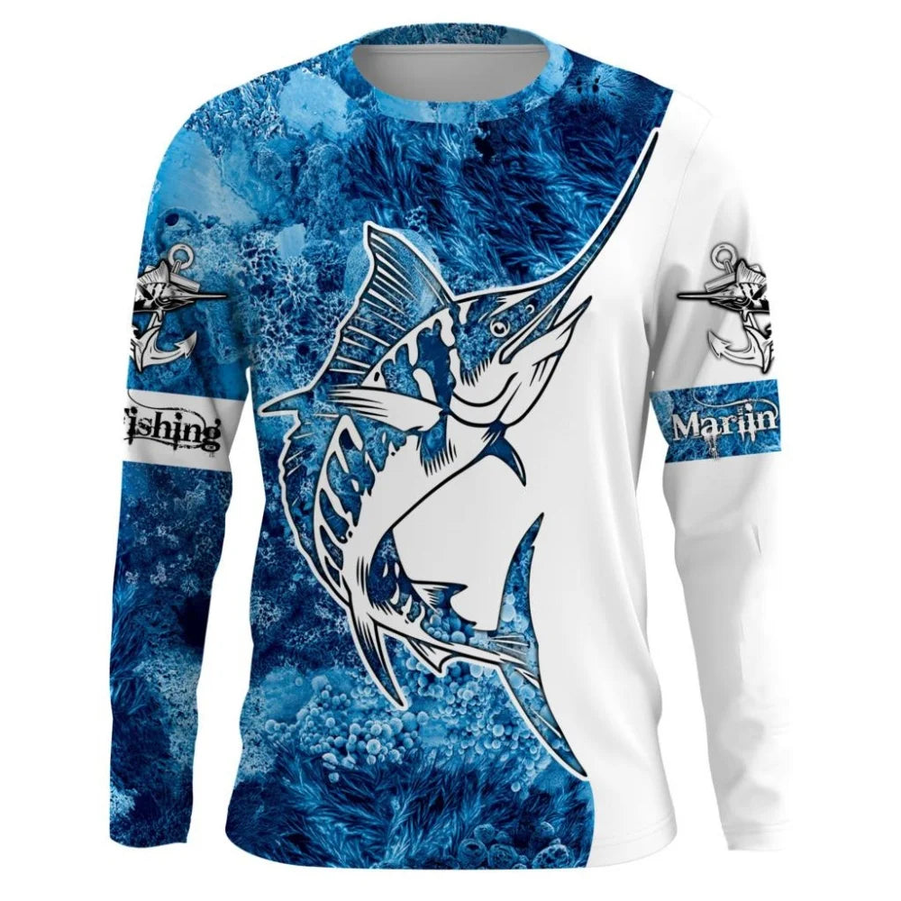 Camisas de pesca camisetas masculinas de manga longa roupas masculinas outono streetwear tripulação pescoço pullovers dos homens t camisa casual roupas masculinas