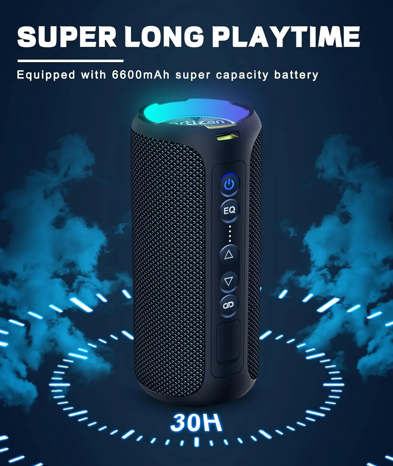 Ortizan alto-falantes bluetooth 40w graves aprimorados portátil ao ar livre sem fio alto-falante 30 horas ip7 à prova dip7 água chuveiro alto-falante bluetooth 5.3