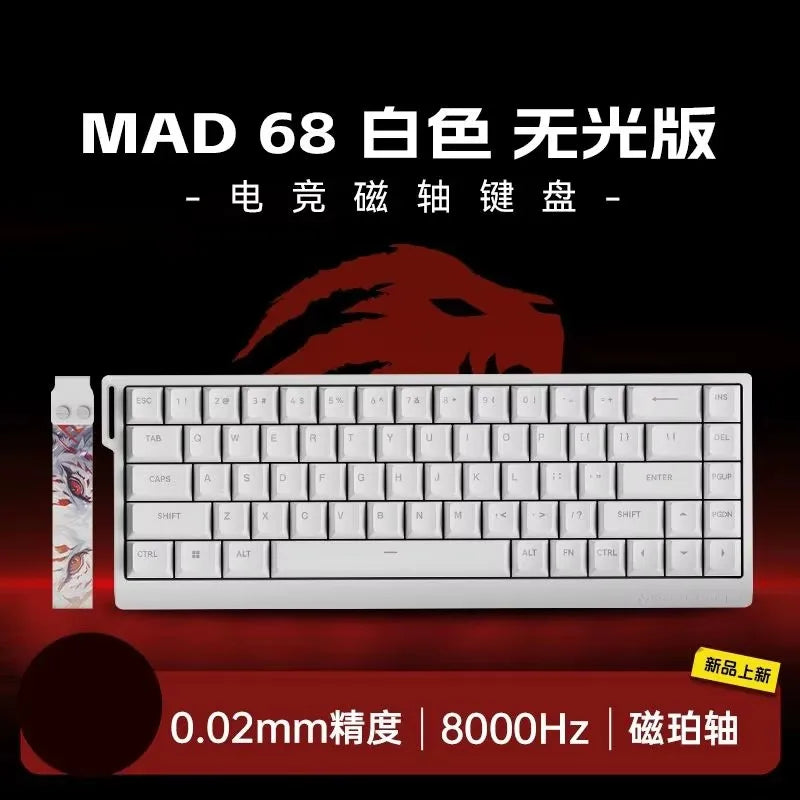 Teclado Mecânico Madcatz Mad60 Mad68 HE 8k com Switches Magnéticos, Teclados Gamer com Fio 60% 68%, Teclados Personalizados com Rapid Trigger