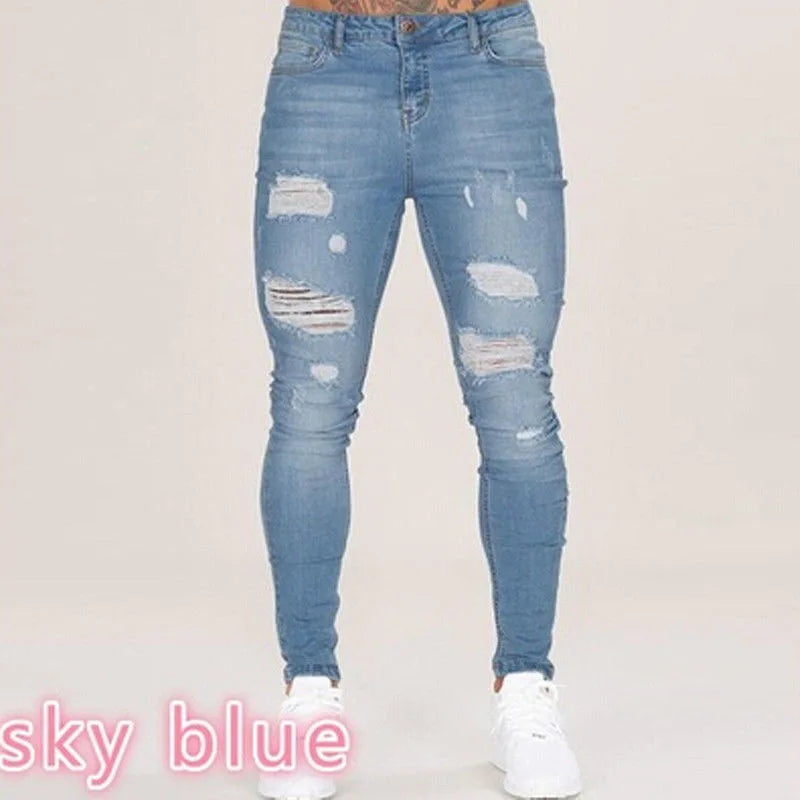 2024 calças de brim masculinas bolsos sólidos estiramento denim calças retas primavera verão negócios calças casuais diário streetwear roupas masculinas