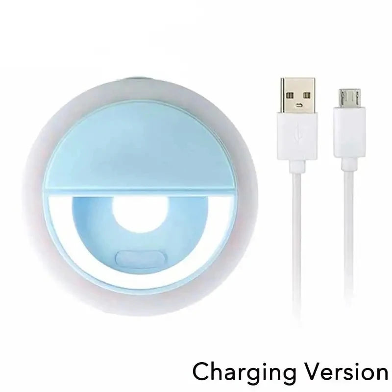 Carga usb led selfie anel de luz lente do telefone móvel led selfie lâmpada anel para telefone selfie luz RingLight