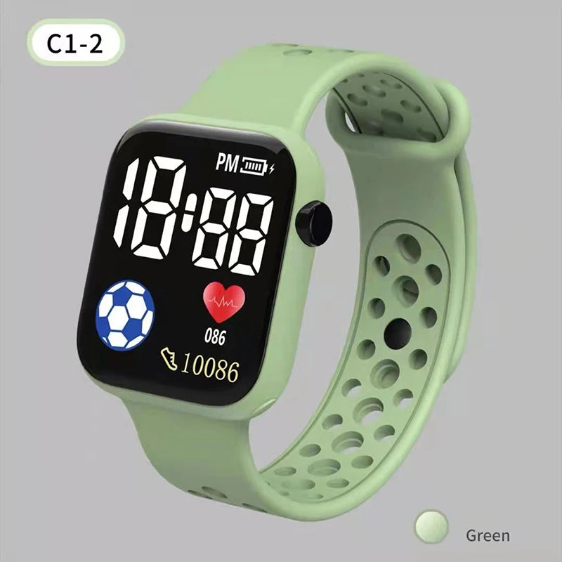 Relógio Digital LED 2026 para Crianças, Relógios Esportivos à Prova d'Água para Meninos, Relógio Digital de Silicone para Meninas, Relógio Eletrônico Casual Infantil