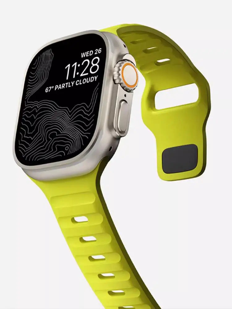 Pulseira de Silicone Sport para Apple Watch, Banda, 49mm, 45mm, 44mm, 42mm, 40mm, 41mm, 38, Pulseira Correa, iWatch Series 9, 8, 7, 6, 5, 4, 3, SE, ultra
