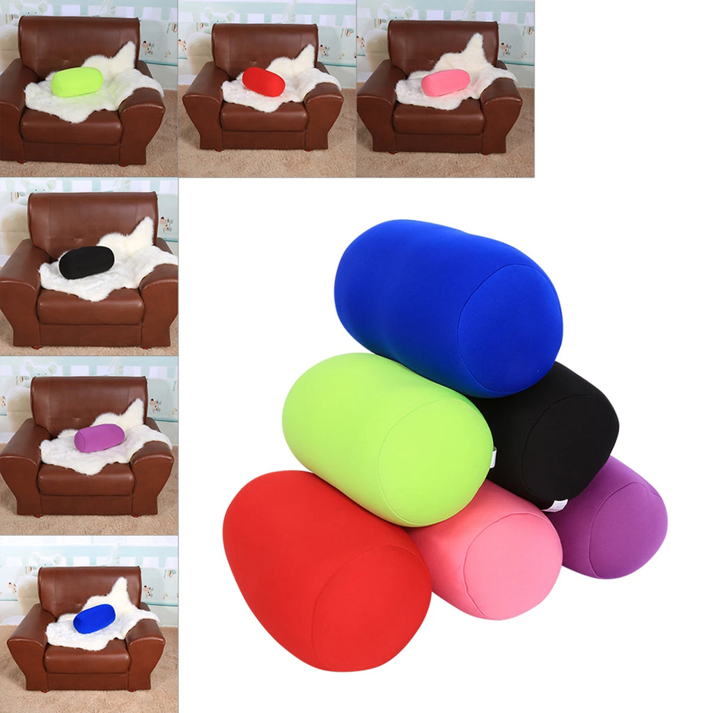 Mini microconta volta almofada rolo lance travesseiro viagem casa sono pescoço apoio confortável micro grânulo travesseiro de dormir