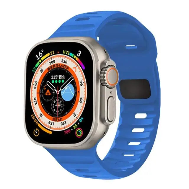 Pulseira de Silicone Sport para Apple Watch, Banda, 49mm, 45mm, 44mm, 42mm, 40mm, 41mm, 38, Pulseira Correa, iWatch Series 9, 8, 7, 6, 5, 4, 3, SE, ultra