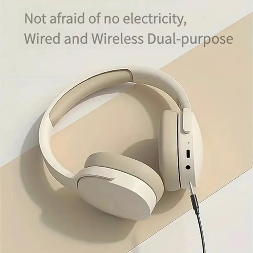 Headset Bluetooth 5.3 fones de ouvido para jogos modo duplo sem fio dobrável redução ruído música