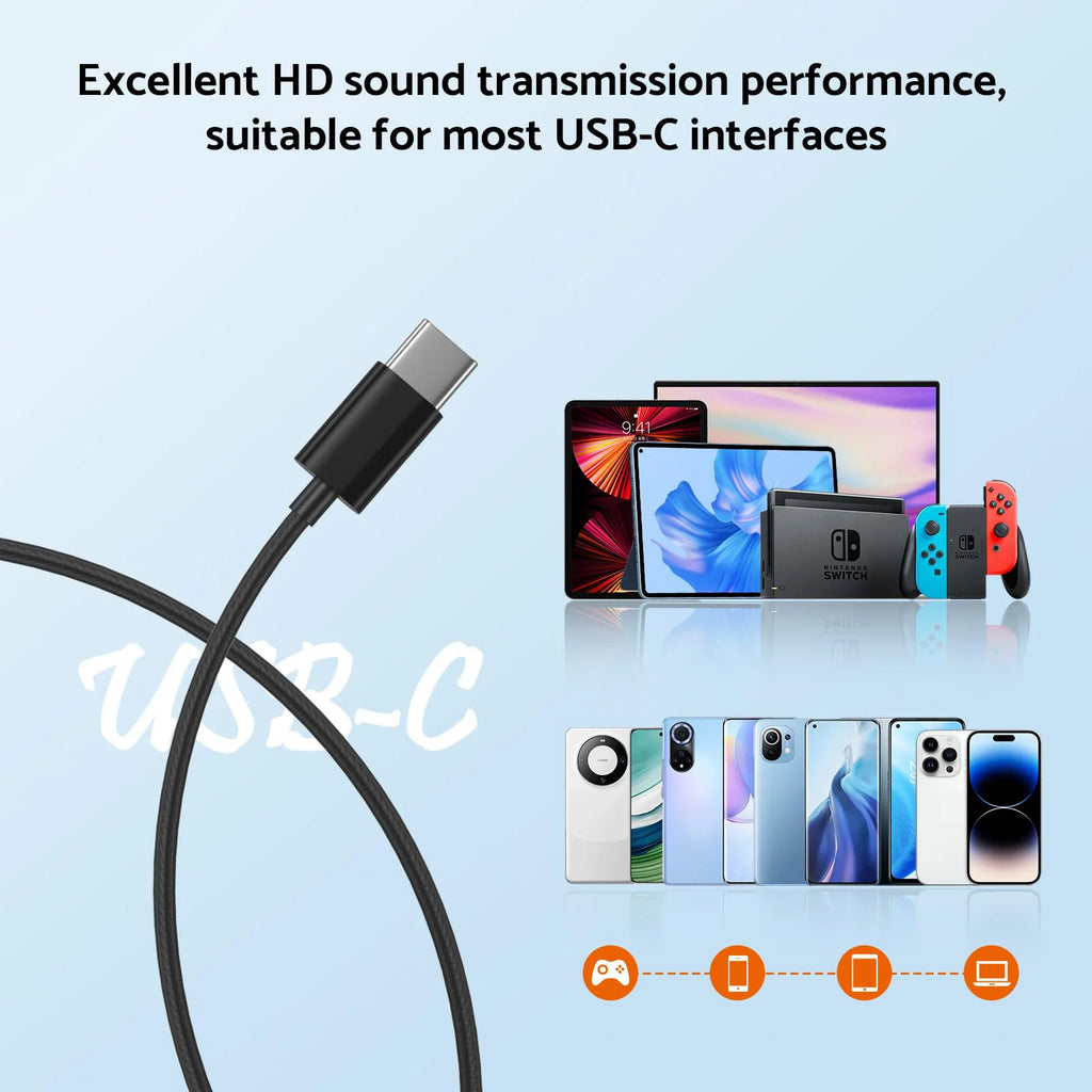 Fones de Ouvido Samsung HiFi com Controle de Volume e Microfone, USB Tipo C e Conector de 3.5mm, Fones de Ouvido com Fio para Galaxy S25 S24 S23 S22 Ultra