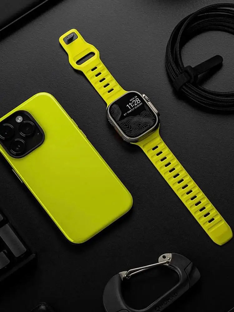 Pulseira de Silicone Sport para Apple Watch, Banda, 49mm, 45mm, 44mm, 42mm, 40mm, 41mm, 38, Pulseira Correa, iWatch Series 9, 8, 7, 6, 5, 4, 3, SE, ultra