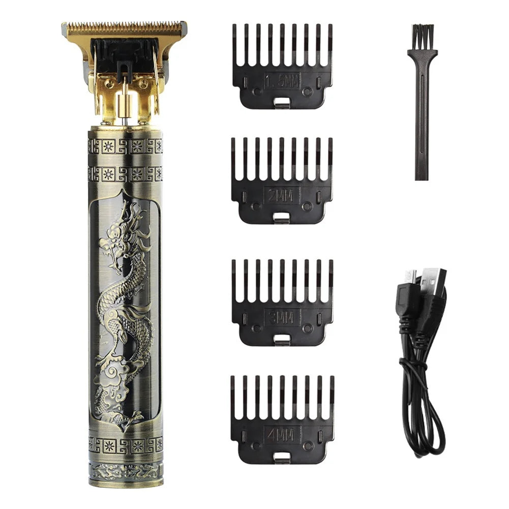 Barbeador Elétrico Masculino Profissional para Barba e Aparador de Pelos Corporais Design Moderno com Pente Ajustável