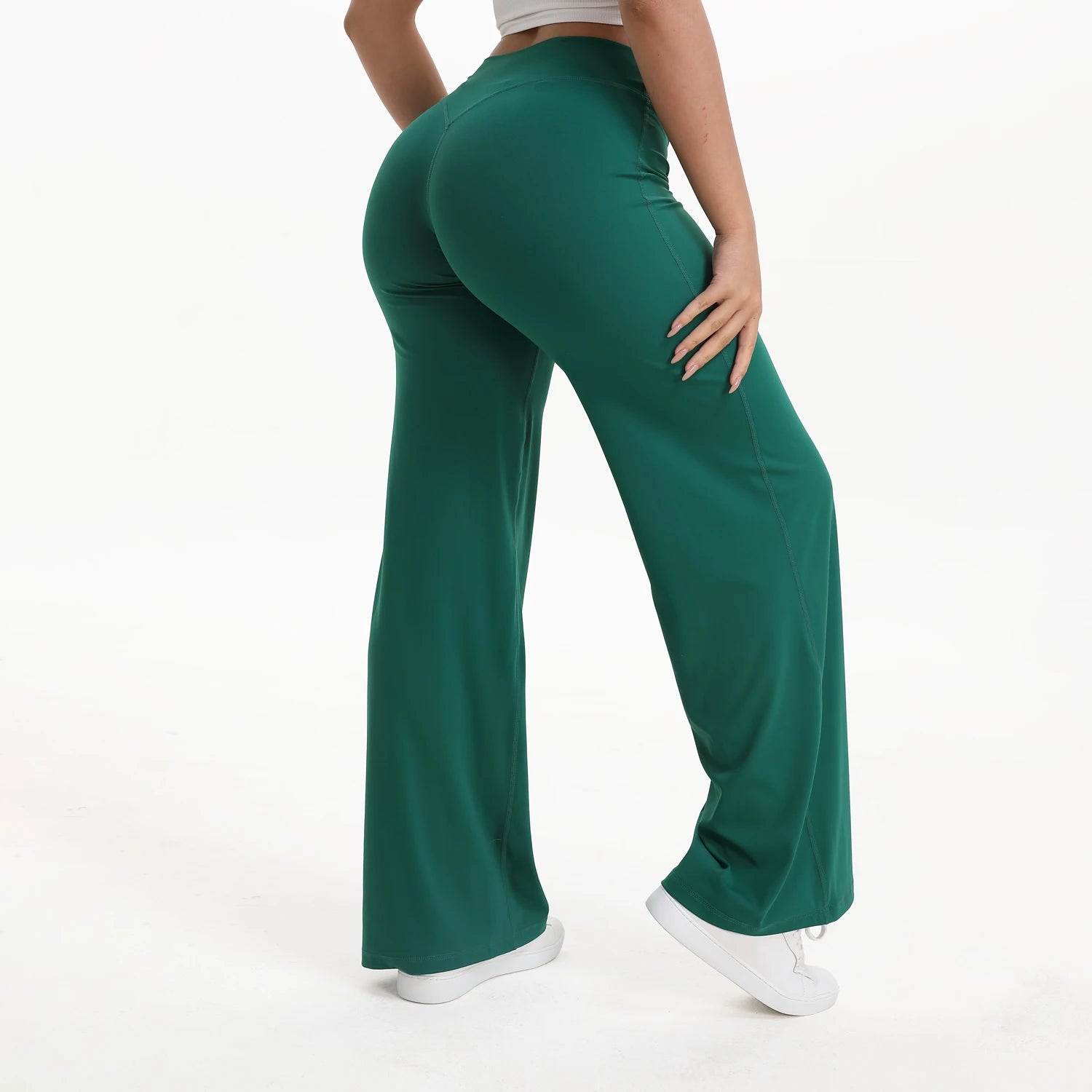 Calças de Yoga Femininas NCLAGEN SoftMotion com Cintura Média, Leggings para Academia, Sensação de Pele Nua, Calças para Pilates e Corrida
