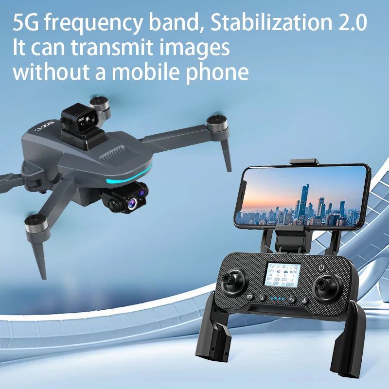Novo Drone GPS L200 Plus de Fábrica com Câmera Profissional 4K HD, Lente Dupla e Gimbal de 3 Eixos 360 °   Quadcopter RC com Evitação de Obstáculos a Laser e Motor Sem Escovas