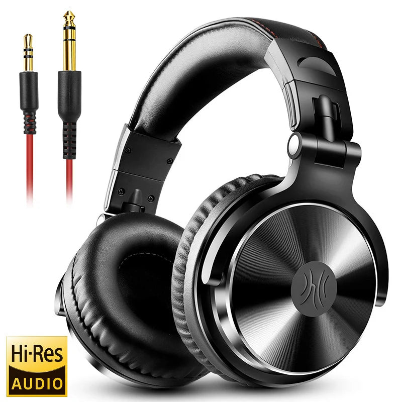 Oneodio fone de ouvido com fio com microfone, Pro 10/30/50 headphone profissional studio DJ, over ear HiFi monitor headset com Hi-Res áudio, Para o PC Telefónico