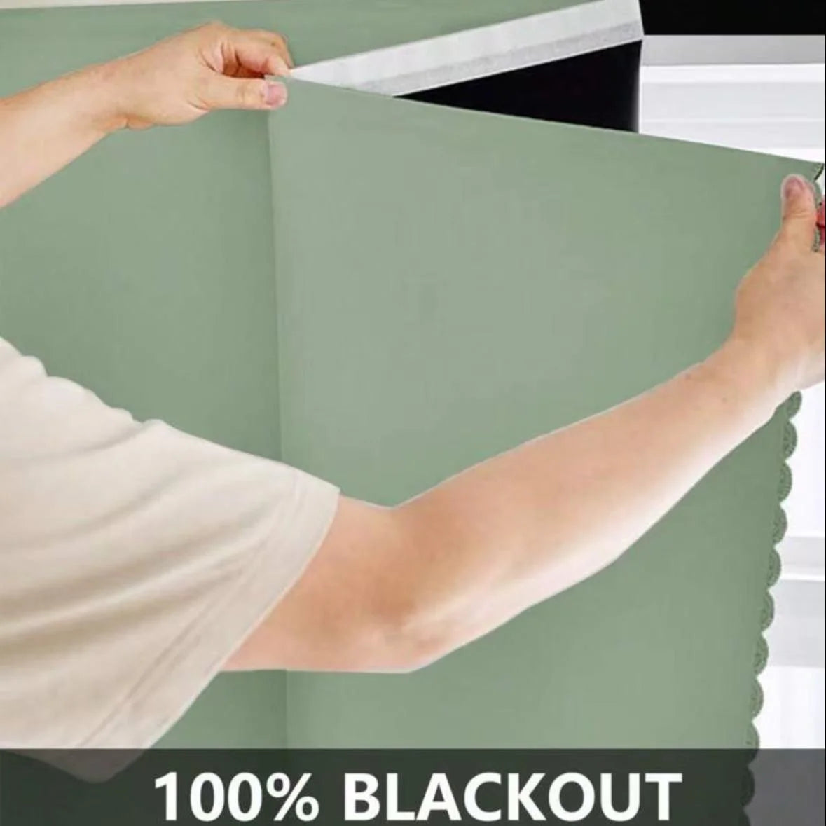 1pc Cortina 100% Blackout, Autoadesiva, Sem Necessidade de Furos, Bloqueio de Luz Solar, Isolamento Térmico, Proteção de Privacidade