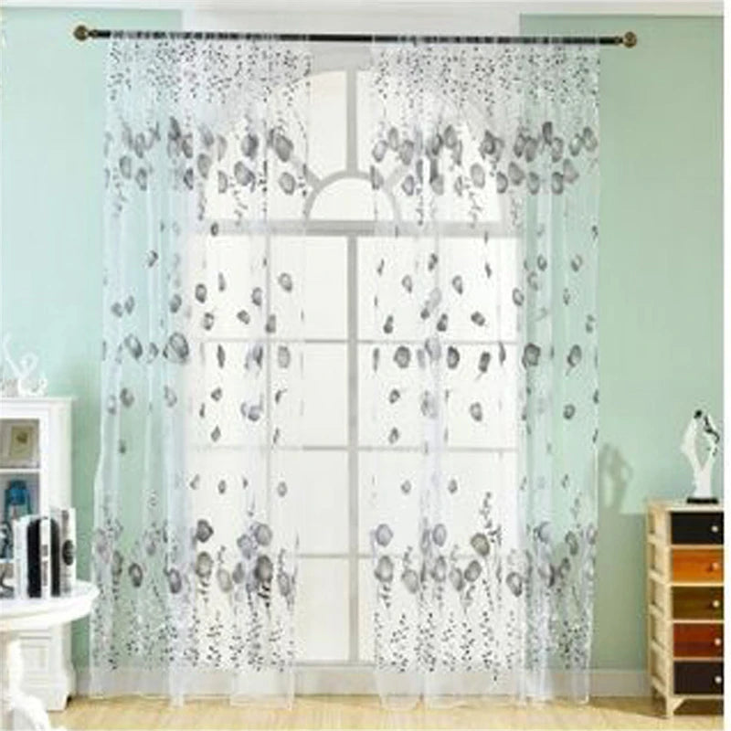 1pc moderno tulipa janela tela sala de estar quarto porta cozinha cortina decoração para casa suprimentos