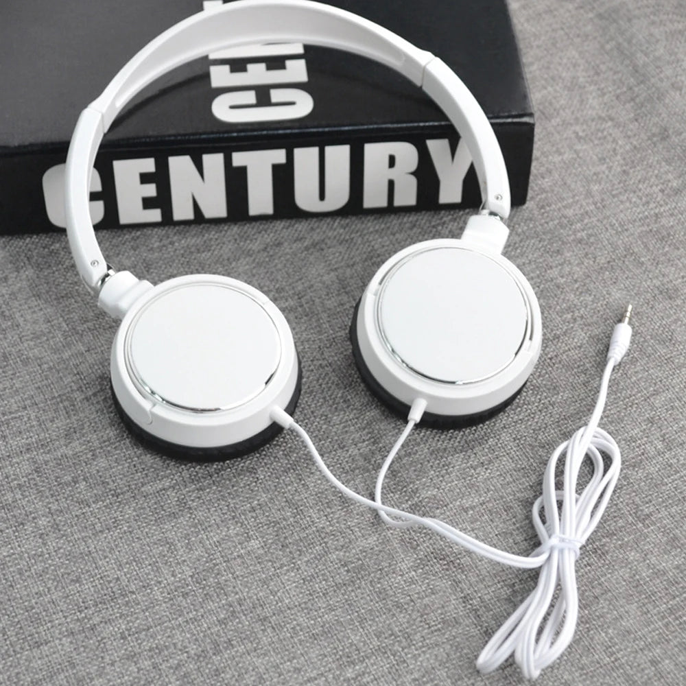 Fone de ouvido articulavel 3.5mm com fio fones de ouvido dobrável HEADSET ajustável baixo estéreo moda música suprimentos para mp3 host todos os smartphones