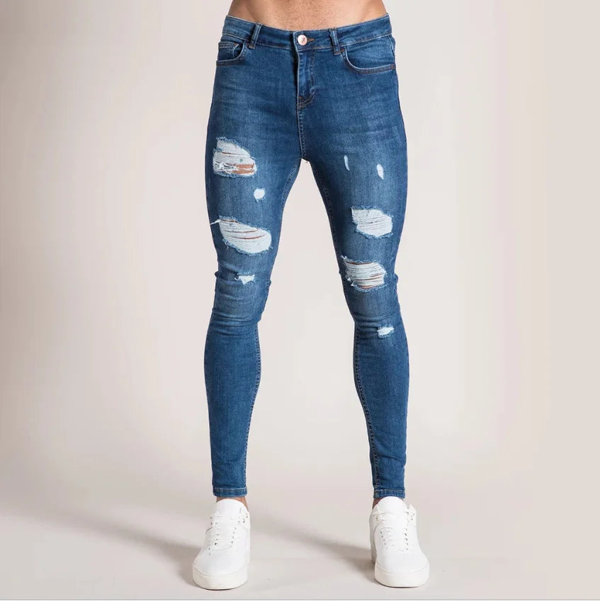 2024 calças de brim masculinas bolsos sólidos estiramento denim calças retas primavera verão negócios calças casuais diário streetwear roupas masculinas