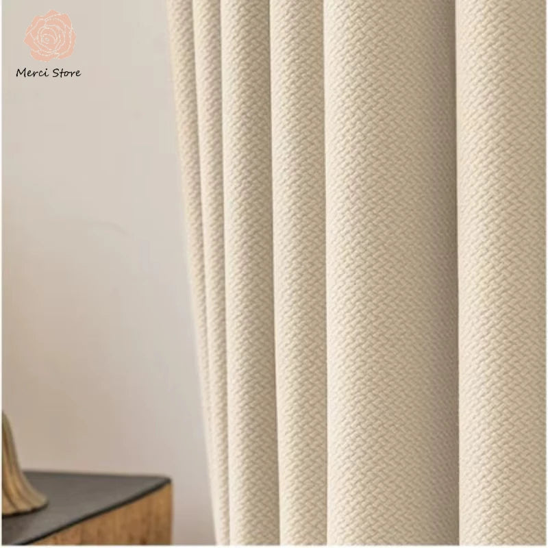 Cortinas jacquard dupla face espessadas, personalizadas, 310cm de altura, cor sólida, 80%-90%, cortinas blackout para sala de estar e quarto