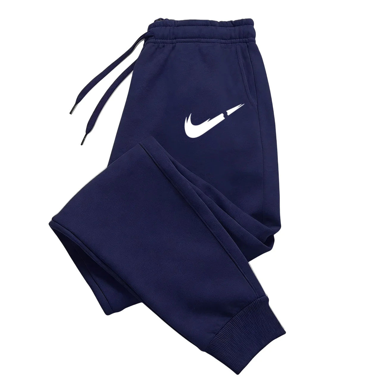 Calças com logotipo estampado, calças esportivas masculinas da moda, calças esportivas com cordão, calças casuais soltas, calças esportivas por atacado.