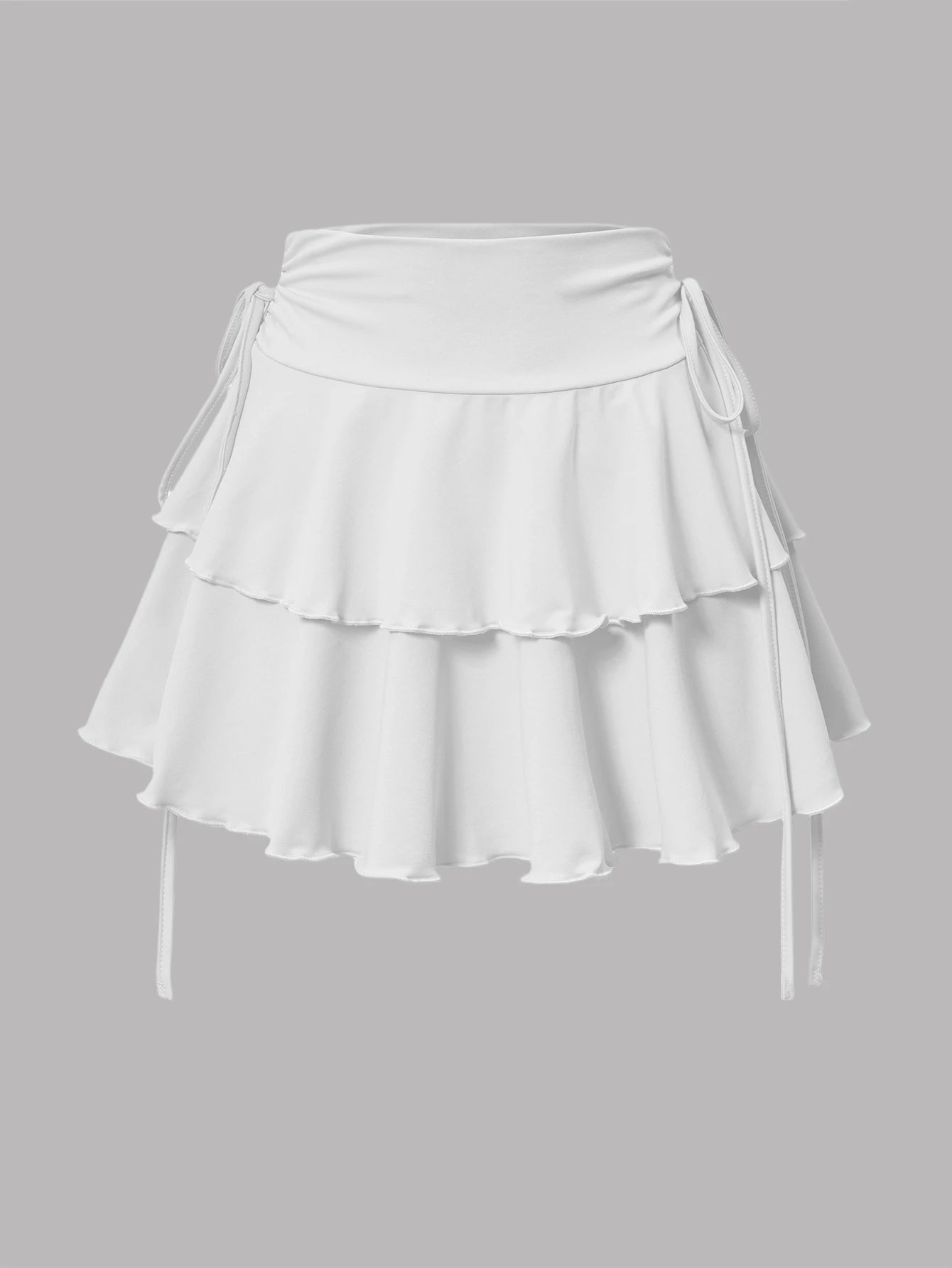 Nova Saia de Cor Sólida para Mulheres, Moda de Verão, Versátil, Cintura Alta, Ajuste Slim, Saia Curta com Cintura Elástica, Produtos em Estoque