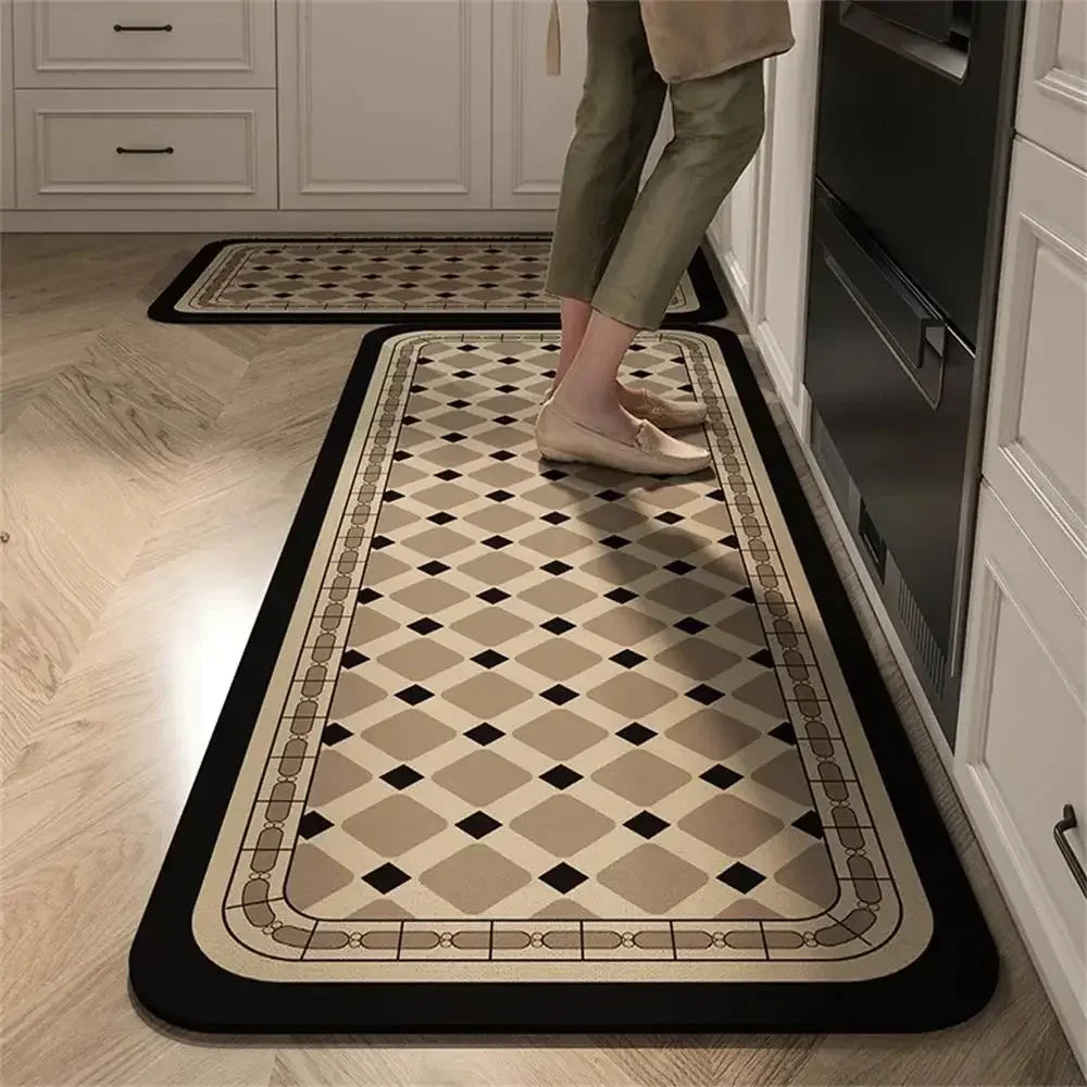 VIKAMA 1/2 peças Tapete Vintage para Cozinha, Sala de Estar, Quarto, Tapete de Corredor Antiderrapante, Capacho de Entrada, Decoração para Casa