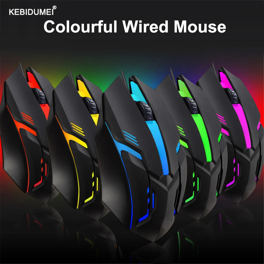 E-sports usb com fio mouse colorido led mouse para jogos 5000 dpi com fio mouse óptico com fio gamer mouse para desktop computador portátil