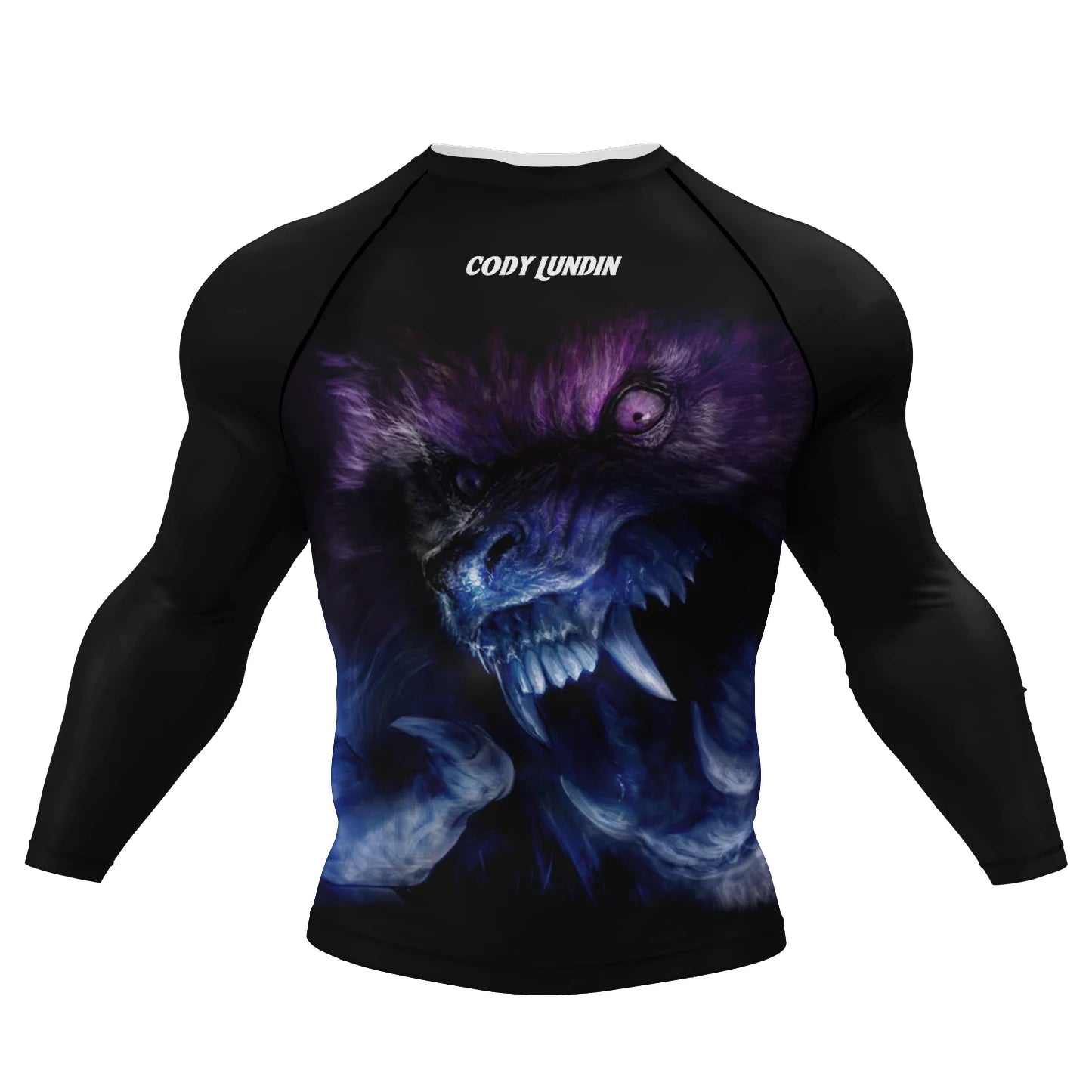 Cody Lundin Tattoo Camiseta de compressão de ginástica masculina sublimação manga longa Rashguard BJJ jiu jitsu camisa de boxe personalizada