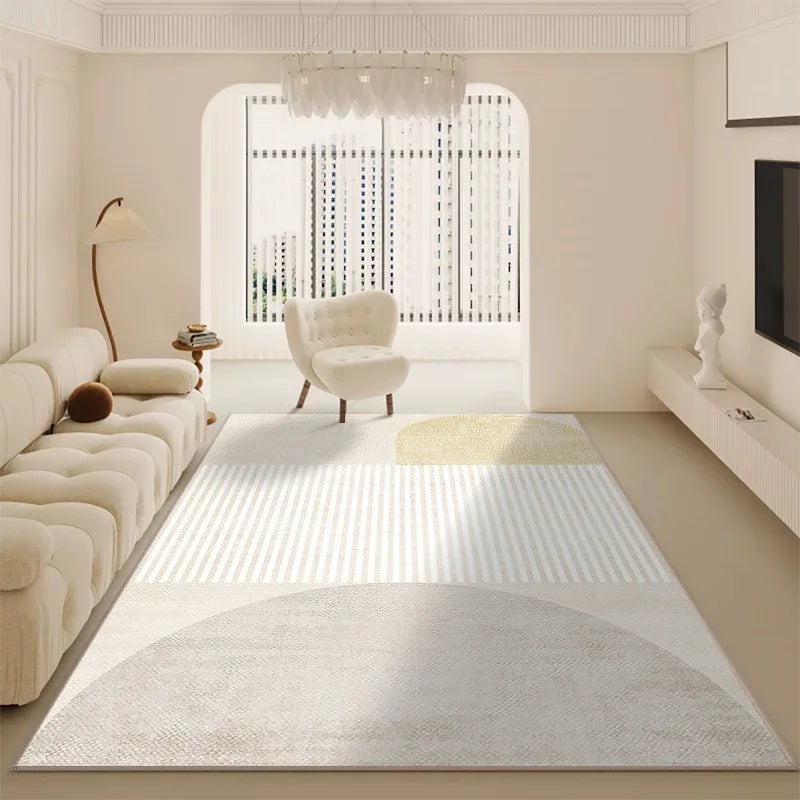 Luxo minimalista sala de estar tapete cor creme grande área para sofá quarto decoração casa