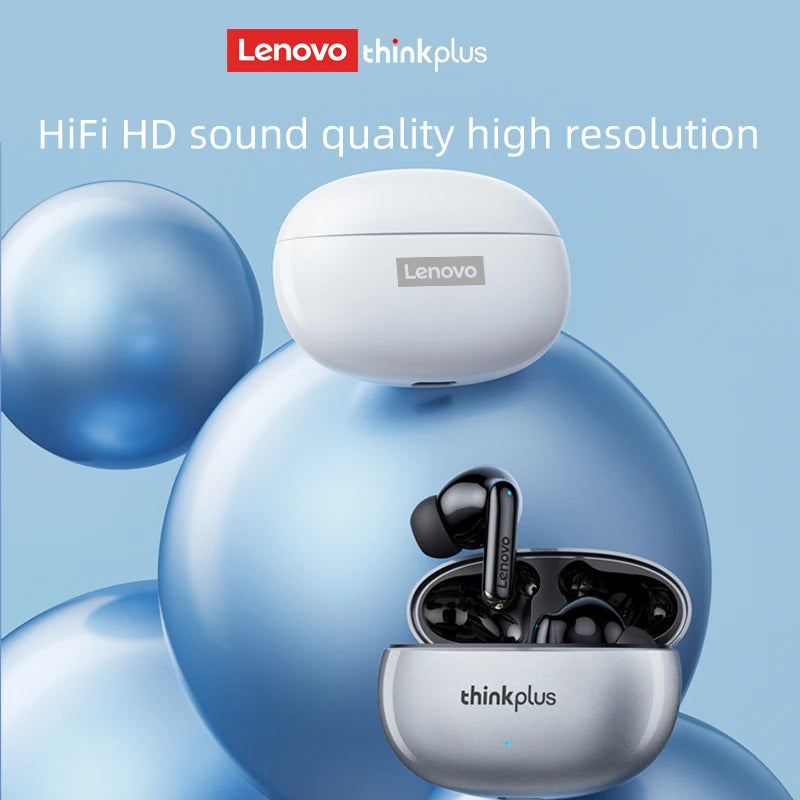 Lenovo Thinkplus XT88 Fones de ouvido intra-auriculares Bluetooth com microfones duplos, redução de ruído estéreo, fones de ouvido de toque HIFI de graves