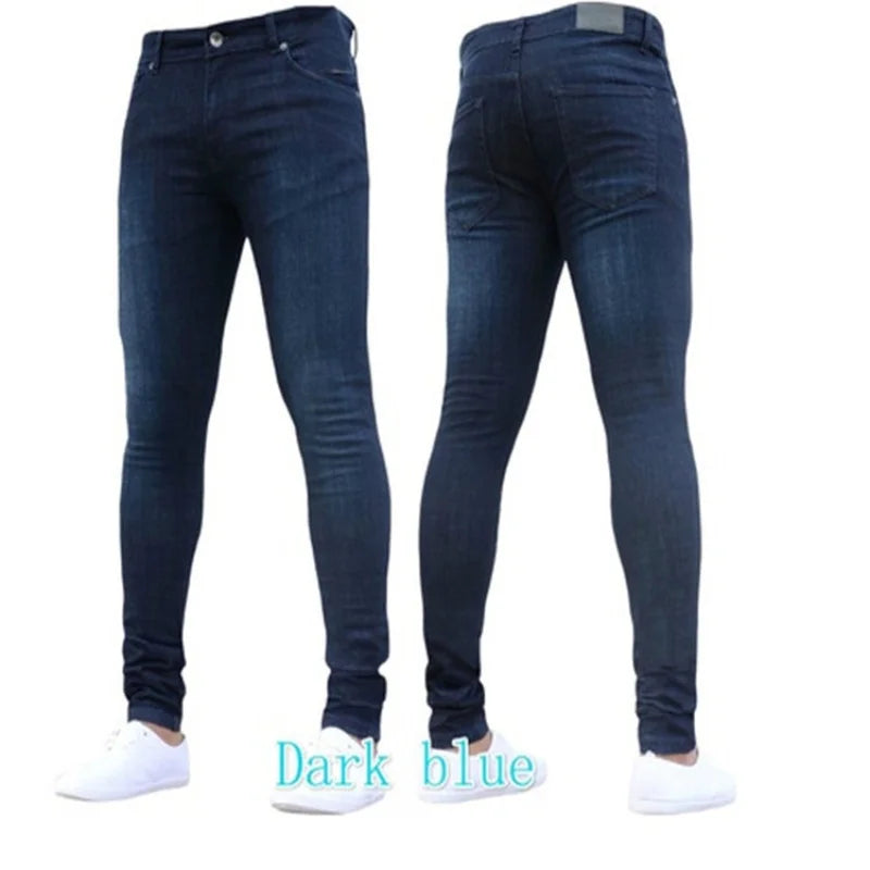2024 calças de brim masculinas bolsos sólidos estiramento denim calças retas primavera verão negócios calças casuais diário streetwear roupas masculinas