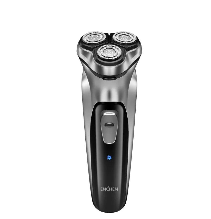 Barbeador rotativo elétrico Enchen Blackstone para homens, lâmina flutuante 3D, lavável tipo C, máquina de barba recarregável USB