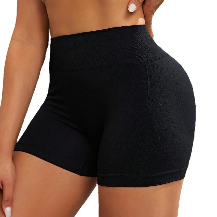 Shorts de fitness feminino apertado ciclismo yoga calças esportivas respiráveis cintura alta