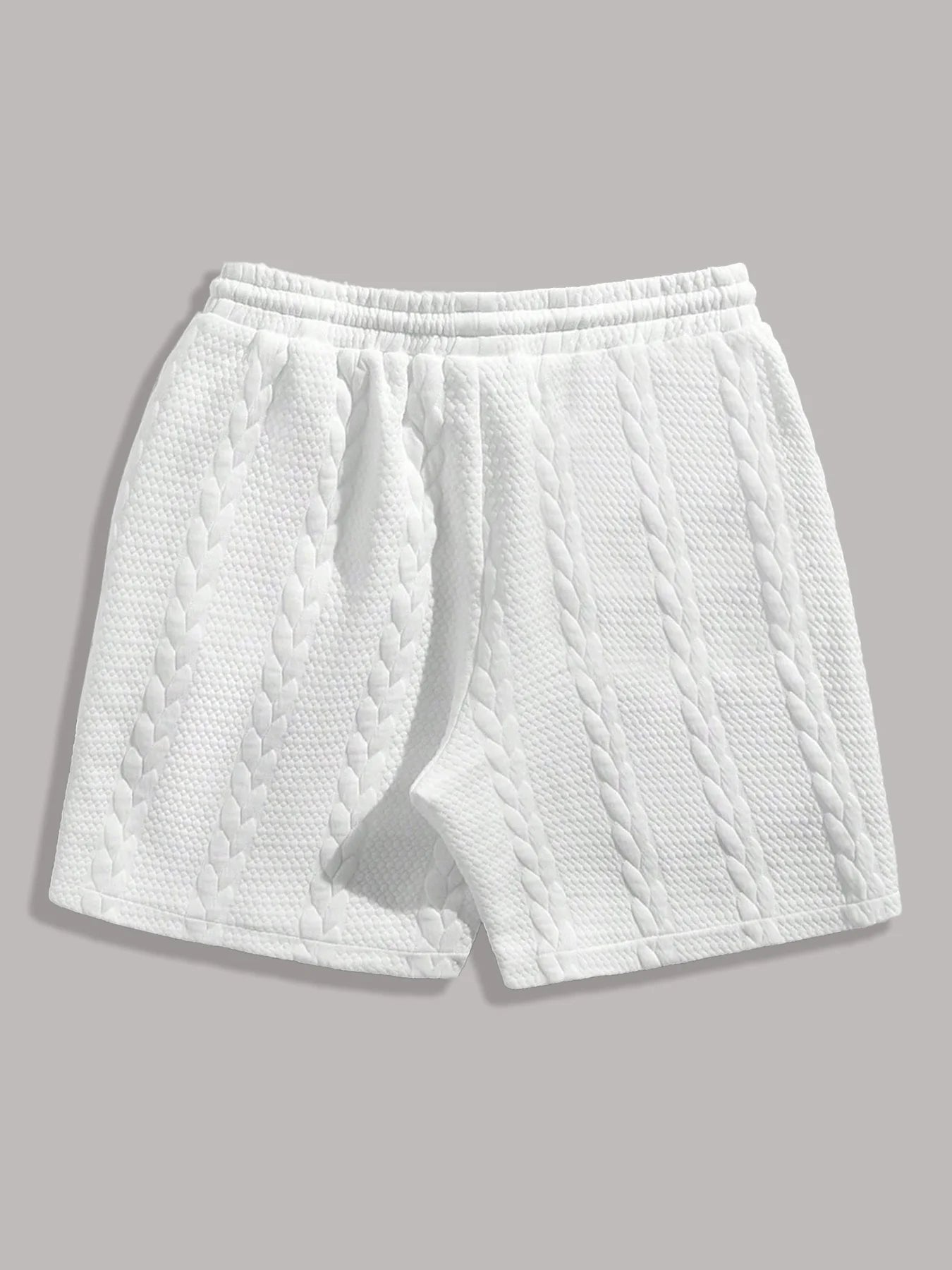 Shorts Casuais Brancos Masculinos com Cordão, Soltos e Respiráveis, de 5 Polegadas para o Verão