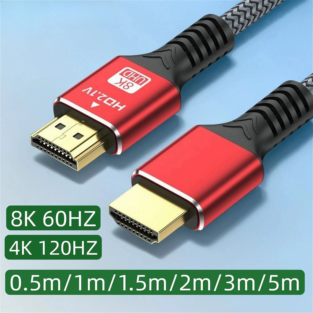 Mingcvol 48gbps hdmi-cabo 8k 60hz 1m 2m 3m 5m hdmi-compatível 2.1 cabo 4k 120hz hdr 3d efeito vídeo para hdtv pc