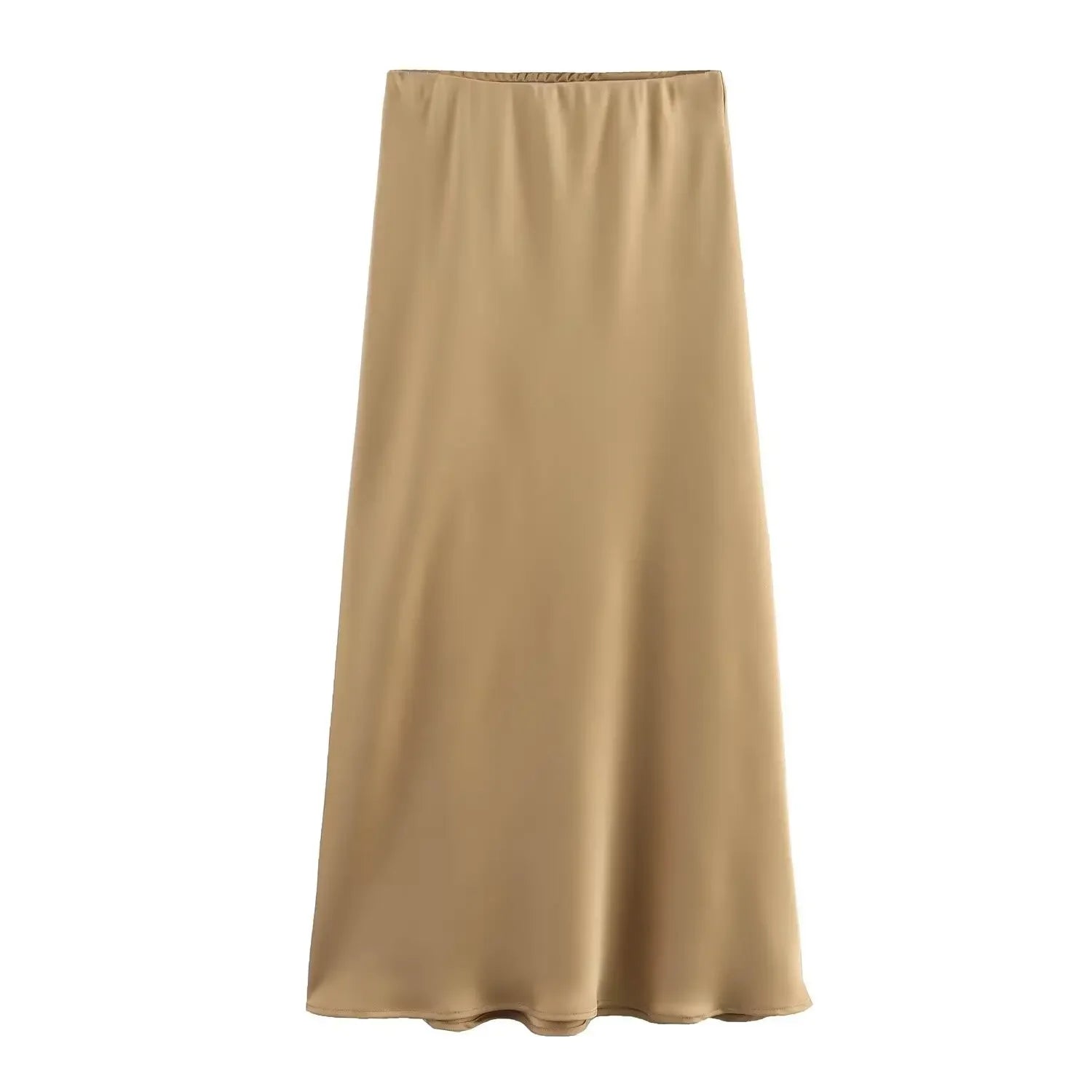 Willshela 2024 saia de cetim preto mulher cintura alta elegante saias longas para as mulheres moda verão midi saia escritório saias femininas