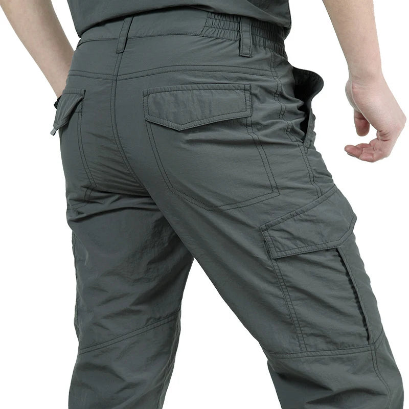 2023 ao ar livre à prova dwaterproof água calças de carga tático dos homens respirável verão casual exército militar calças compridas masculino secagem rápida carga