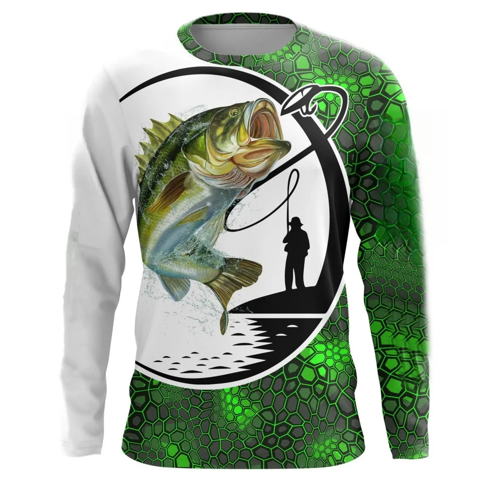 Camisas de pesca camisetas masculinas de manga longa roupas masculinas outono streetwear tripulação pescoço pullovers dos homens t camisa casual roupas masculinas