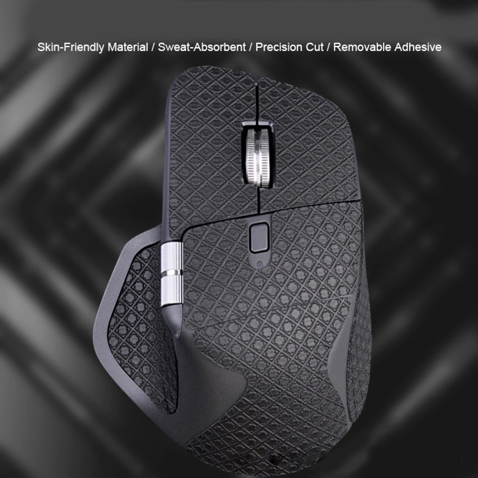 Para Logitech MX Master 4: Fita Antiderrapante Artesanal de Pele de Lagarto para Mouse Sem Fio, Adesivo que Absorve o Suor para MX Master 4