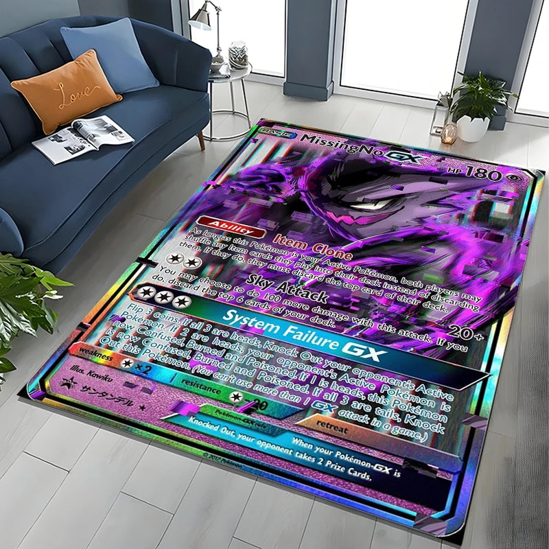 Tapete de Área Potdemiel Pokémon Gengar para Sala de Estar, Decoração de Casa, Tapete de Chão para Engatinhar Infantil e Tapete de Jogo para Sala de Estar