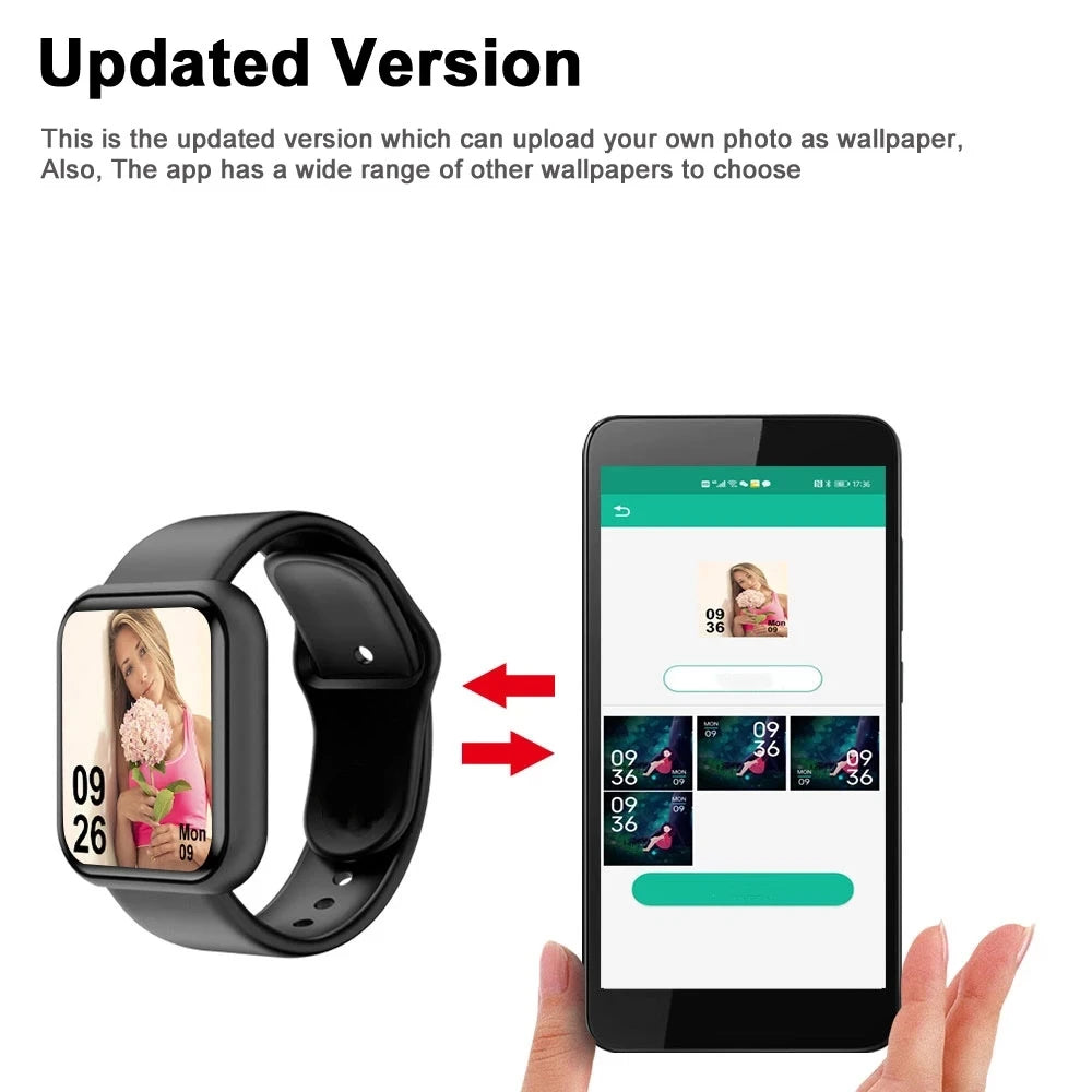 Novo relógio inteligente para homens relógio de pulso feminino fitness esporte pulseira bluetooth conectado telefone player controle música relógios digitais