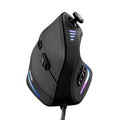 Zelotes c18 mouse com fio vertical ergonômico mouse rgb joysticks programáveis laser gaming ratos 10000 dpi para computador pc gamer