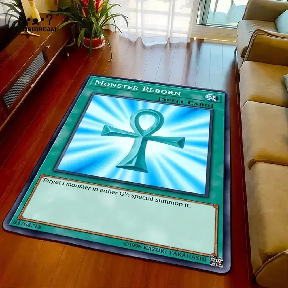 Yu-gi-oh olhos azuis dragão branco anime antiderrapante tapete dos desenhos animados para sala de estar quarto área decorativa presente perfeito