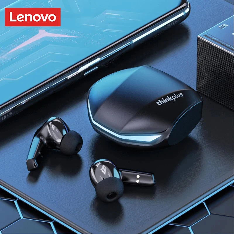 Fone de Ouvido Sem Fio Bluetooth V5.4 Lenovo GM2 Pro TWS com Chamada HD, Baixa Latência, Modo Duplo para Música e Jogos GM2PRO