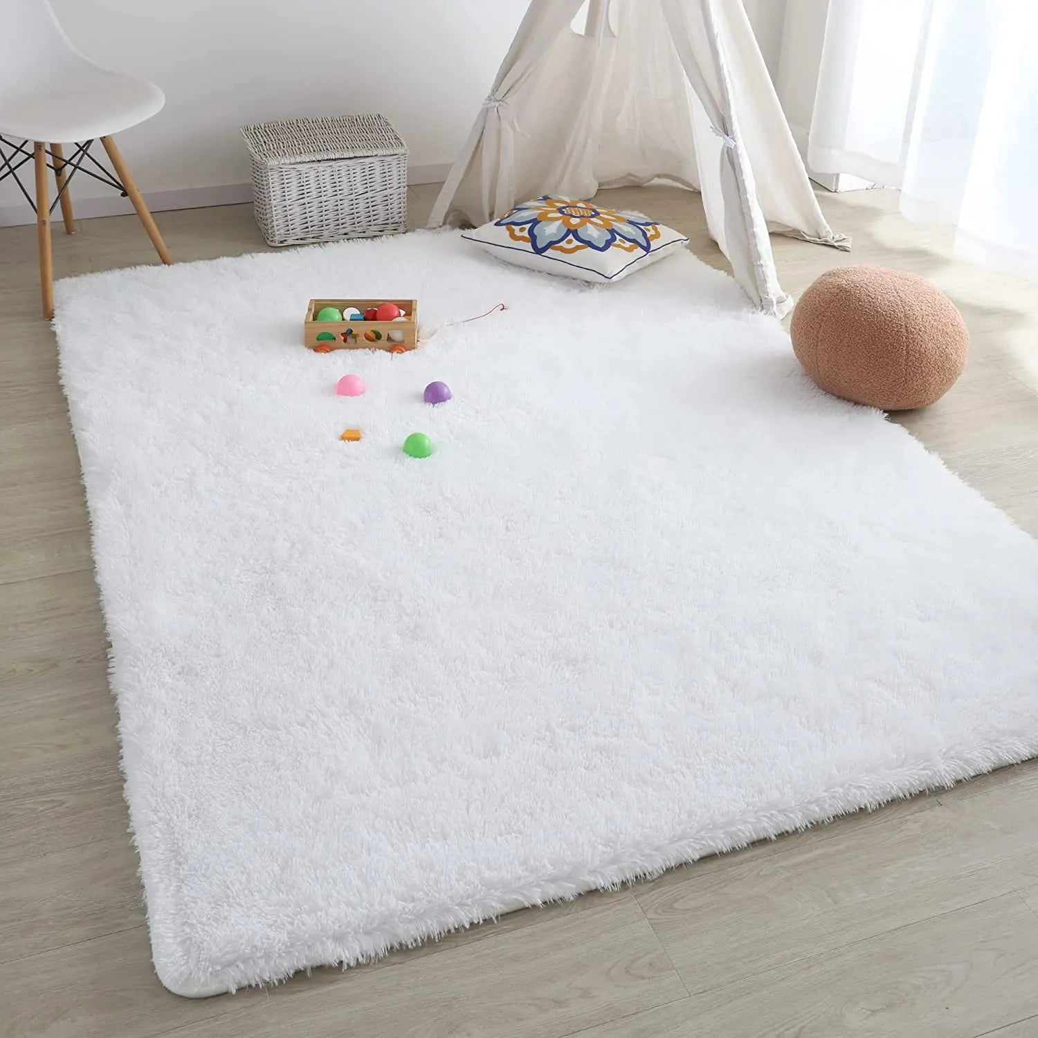 Tapete de pelúcia sala de estar sofá mesa de café verde rosa fofo cobertores macios área tapetes quarto das crianças antiderrapante decoração de casa