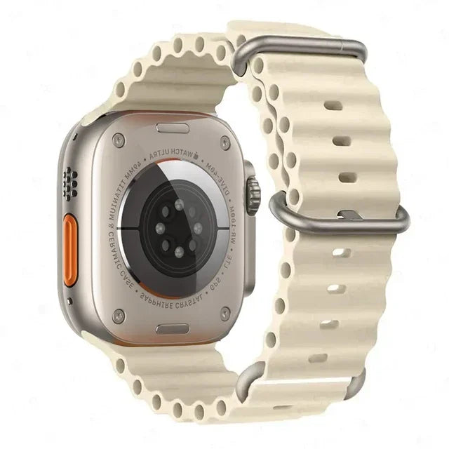 Pulseira oceano para apple watch ultra 2 band 49mm 10 9 8 7 45mm 41mm pulseira de silicone iwatch 6 5 4 3 se 44mm 40 42mm banda