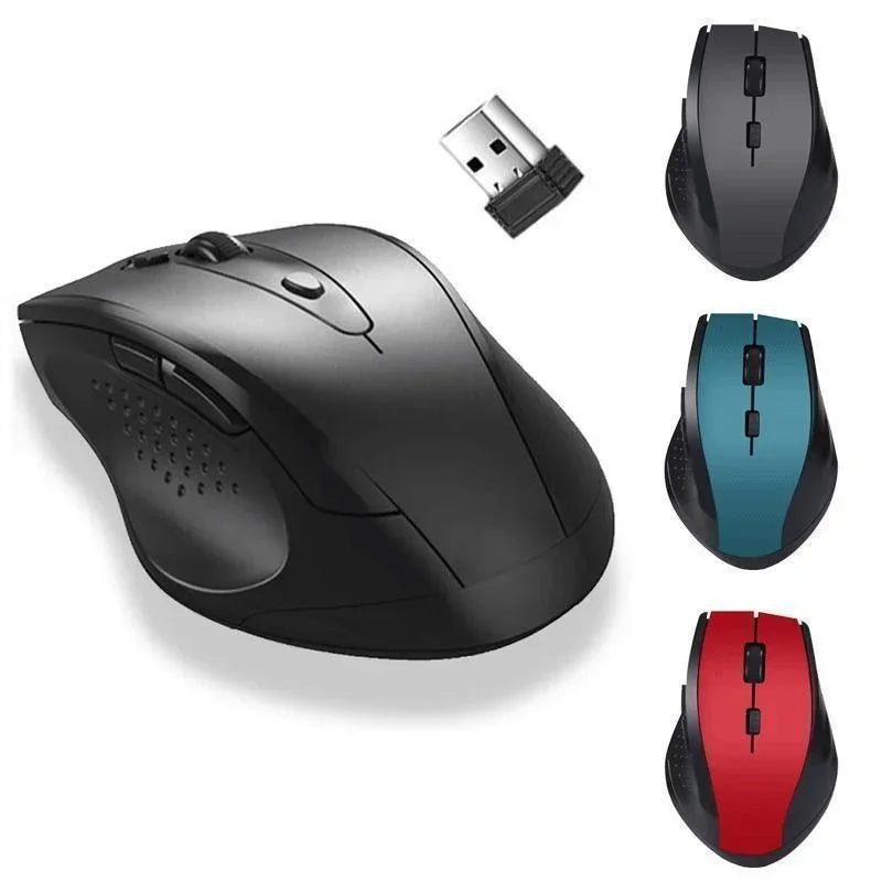 Mouse gamer sem fio de 2,4 GHz para computador, mouse para jogos com receptor USB, acessórios para laptop