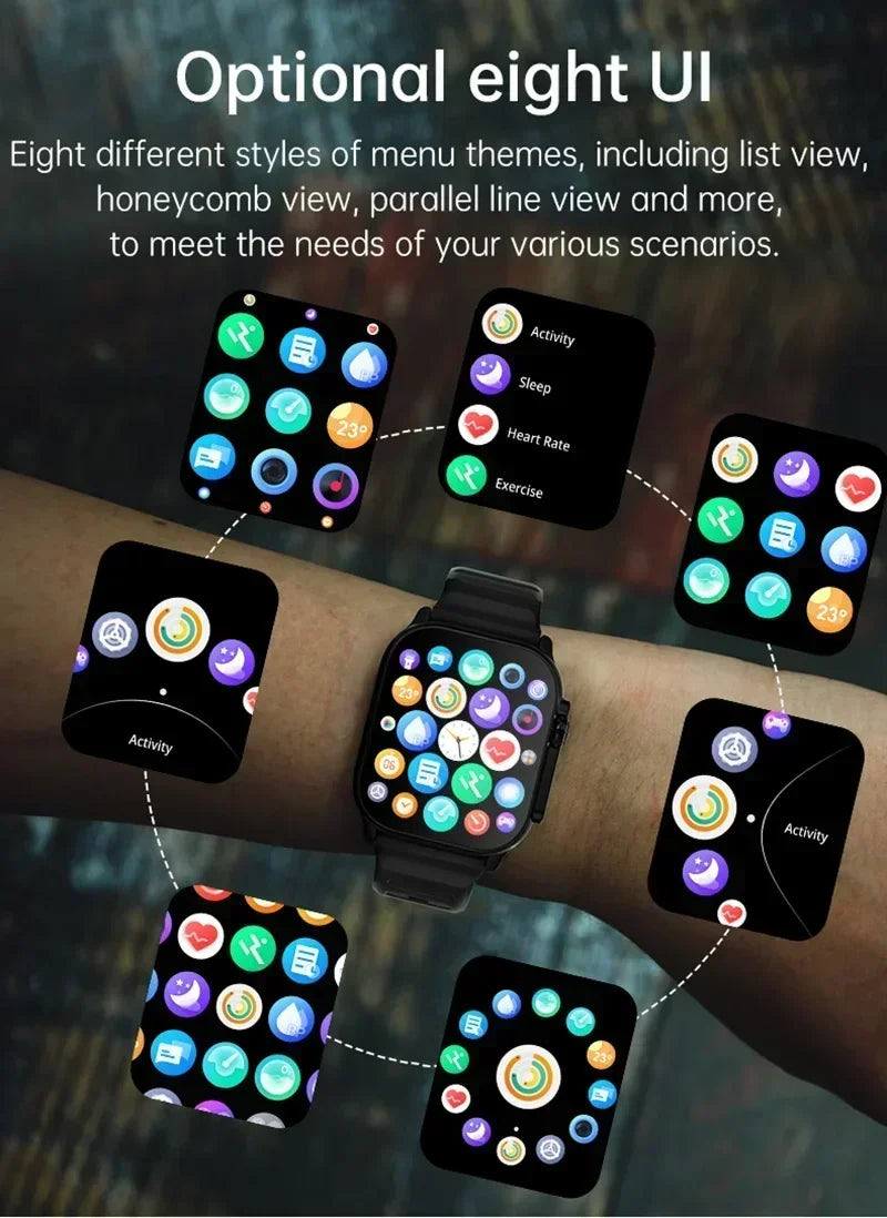 Relógio Inteligente Watch 10 Ultra 49mm 2026 Novo NFC para Homens e Mulheres com GPS, Chamadas Bluetooth, Música, Jogos e Carregamento Sem Fio