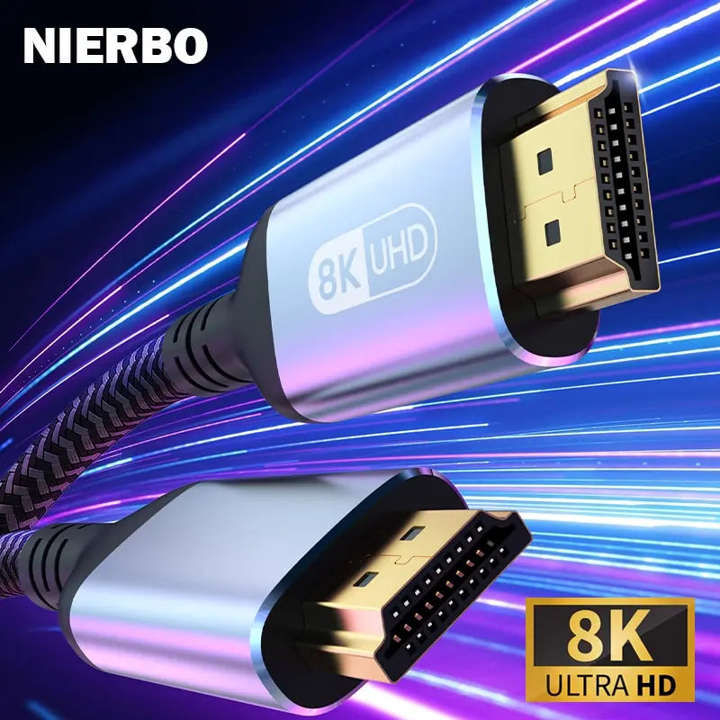 Cabo HDMI 2.1 Cabo HDMI 8K 60Hz 4K 120Hz 48Gbps EARC ARC HDCP Ultra High Speed HDR para HD TV Laptop Projetor PS4 PS5