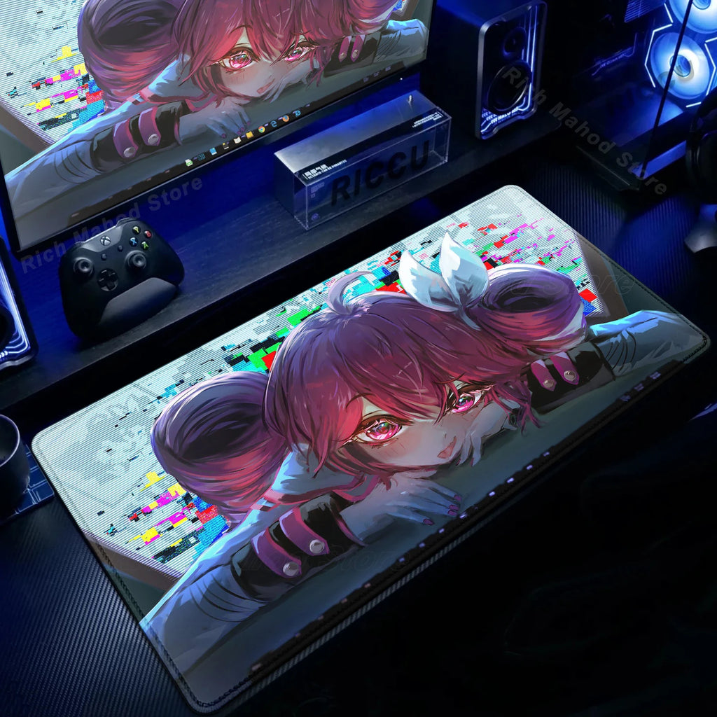 Bonito anime menina k-Kasane teto mousepad grande gaming mouse pad lockedge teclado do computador tapete de mesa pc gabinete tablepad xxl tapetes