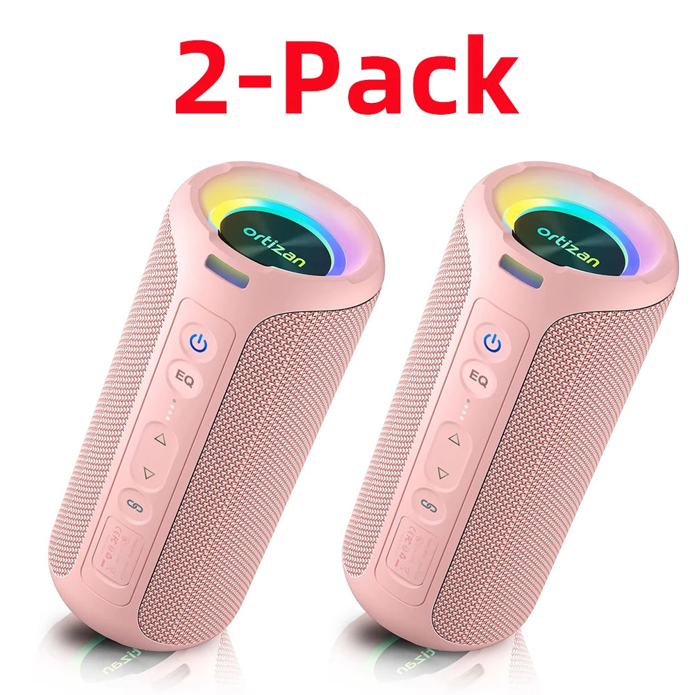 Ortizan alto-falantes bluetooth 40w graves aprimorados portátil ao ar livre sem fio alto-falante 30 horas ip7 à prova dip7 água chuveiro alto-falante bluetooth 5.3